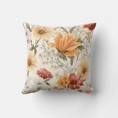 コテージ牧草地カラフル野草 クッション (裏面)