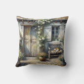 コテージ猫の木製ベンチ クッション (裏面)