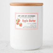 コテージ産業要求文字赤りんご用小皿 フードラベル (正面)