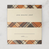 コテージ素朴コアレンジベージュプレイドパターン プレイスカード (外部開封)