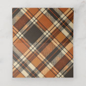 コテージ素朴コアレンジベージュプレイドパターン プレイスカード (内部開封)