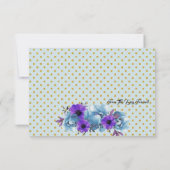 コテージ素朴バラ春の結婚式スイートパーティー 出欠カード (裏面)