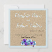 コテージ素朴バラ結婚のスイート日付の保存 招待状 (裏面)