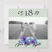 コテージ素朴バラ結婚のスイート日付の保存 招待状 (正面)