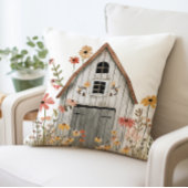 コテージ素朴フローラピロー、ヴィンテージファームハウス クッション