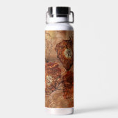 コテージ素朴銅茶色抽象芸術水瓶 ウォーターボトル (背面)