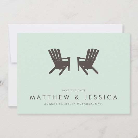 コテージ結婚式の保存日付// 5 x 7招待状 セーブザデート (正面)