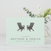 コテージ結婚式の保存日付// 5 x 7招待状 セーブザデート (スタンド正面)