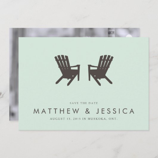 コテージ結婚式の保存日付// 5 x 7招待状 セーブザデート (正面/裏面)
