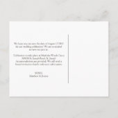 コテージ結婚式の日付の保存//ポストカード 案内ポストカード (裏面)