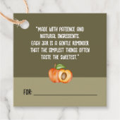 コテージ自家製アプリコットジャム製品ラベル フェイバータグ (正面)