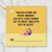 コテージ自家製フィグジャム商品ラベル フェイバータグ (正面)