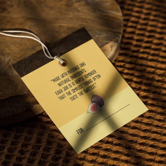 コテージ自家製フィグジャム商品ラベル フェイバータグ