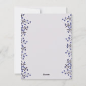 コテージ落ち着き:雪の冬の森の雪の球体 シーズンカード (裏面)