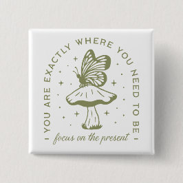 コテージ蝶のキノコ美学引用文 缶バッジ