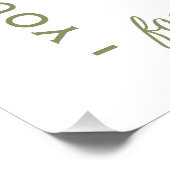 コテージ蝶のマッシュルームグリーン美学 ポスター (コーナー)