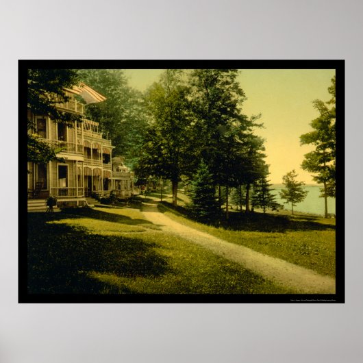コテージ行Chautaqua, NY 1898 ポスター (正面)