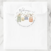 コテージ赤ちゃん服ウェルカムボーイシャワー ラウンドシール (バッグ)