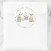 コテージ赤ちゃん服ウォーターカラーボーイシャワー ラウンドシール (バッグ)