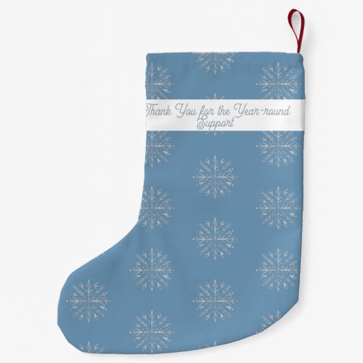 コテージ農家自然愛好家ブルー・エステティック スモールクリスマスストッキング (裏面)