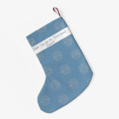 コテージ農家自然愛好家ブルー・エステティック スモールクリスマスストッキング (裏面 (吊り時))
