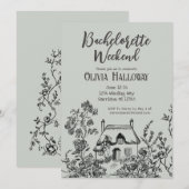 コテージ週末バチェロレッテ 招待状 (正面/裏面)