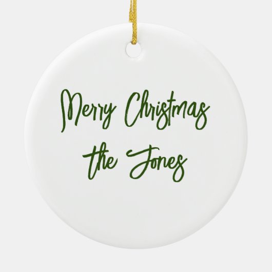 コテージ雪のクリスマスオーナメント セラミックオーナメント (裏面)