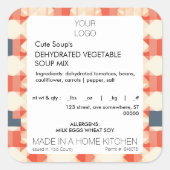 コテージ食品ラベルテンプレートシール スクエアシール (正面)