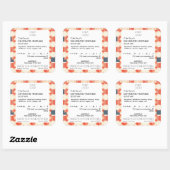 コテージ食品ラベルテンプレートシール スクエアシール (シート)