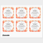 コテージ食品ラベルテンプレートシール スクエアシール (シート)