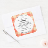 コテージ食品ラベルテンプレートシール スクエアシール (封筒)