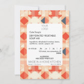 コテージ食品ラベルテンプレートシール 招待状 (正面)