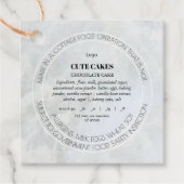 コテージ食品ラベルQRコードケーキカードラベル フェイバータグ (正面)