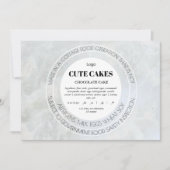 コテージ食品ラベルQRコード及びケーキカード 招待状 (正面)
