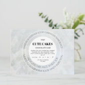 コテージ食品ラベルQRコード及びケーキカード 招待状 (スタンド正面)