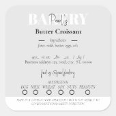 コテージ食品法ラベルシール スクエアシール (正面)