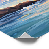 コテージ魅力的シースケープトランタルサンセット ポスター (角)