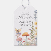 コテージ魅惑された妖精フローラベビーガールシャワー ギフトタグ (正面)