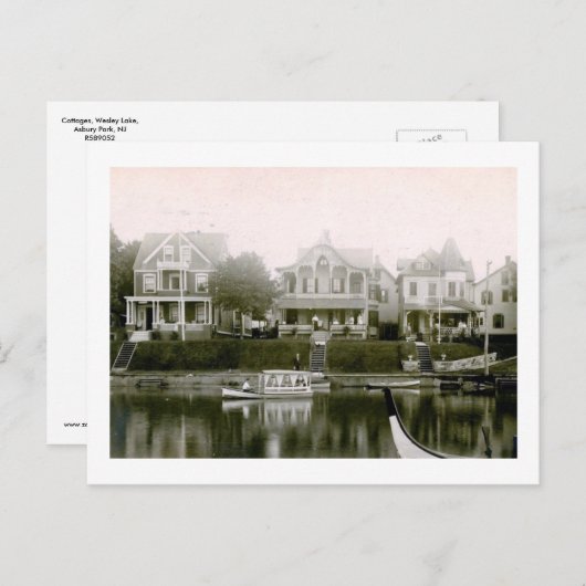 コテージ、アスベリーパーク、ニュージャージーヴィンテージ ポストカード (正面/裏面)