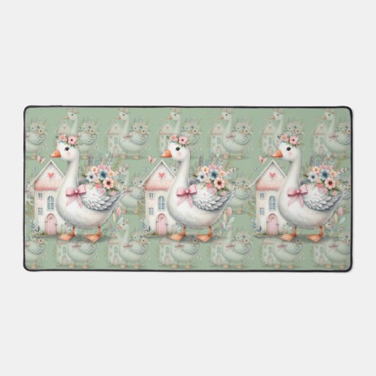 コテージ ゴース フローラル ハウス シーン デスクマット (正面)