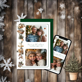 コテージ ヒュッゲ ツー フォト (グリーントーン) シーズンカード