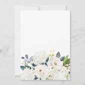 コテージ ホワイト フラワーの60歳の誕生日パーティー 招待状 (裏面)