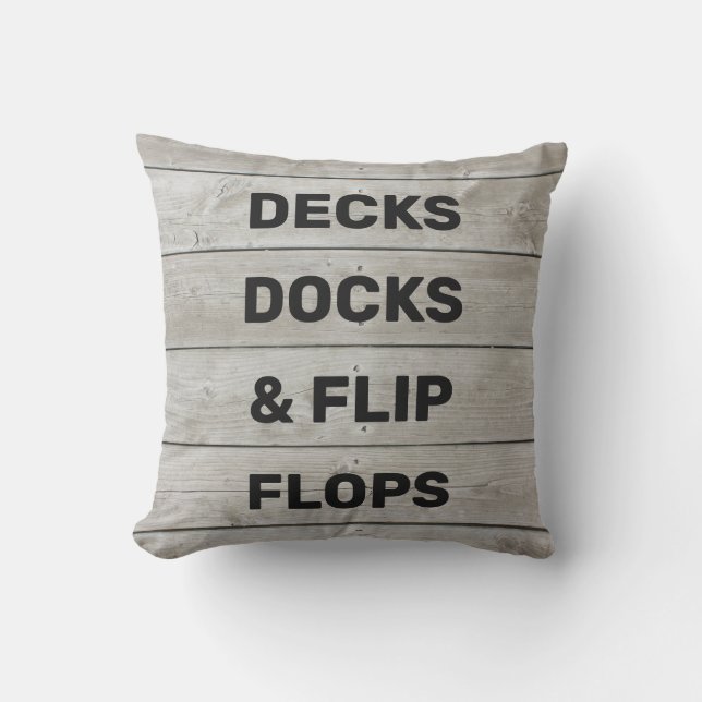 コテージ、ボート又はビーチハウスエイジドサイン引用文 アウトドアクッション (正面)