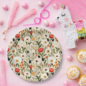 コテージ メドウ カラフル ワイルドフラワーズ # ペーパープレート (パーティー)