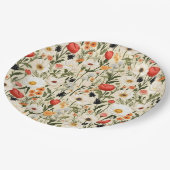コテージ メドウ カラフル ワイルドフラワーズ # ペーパープレート (アングル)