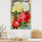 コテージ・ローズ・ガーデン広告 ポスター (キッチン)