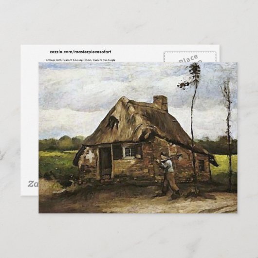 コテージ、来農夫の家、ヴァンゴッホファインアート ポストカード (正面/裏面)