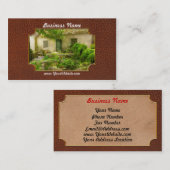 コテージ-私のコテッジへの歓迎 名刺 (正面/裏面)