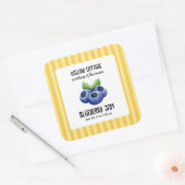 コテージBlueberry Jam製品ラベルシール スクエアシール (封筒)