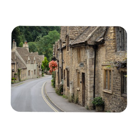 コテージCastle Combe, UK長方形マグネット マグネット (横)